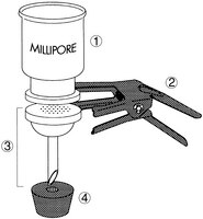 Filter holder with glass filter support, XX10 047 00